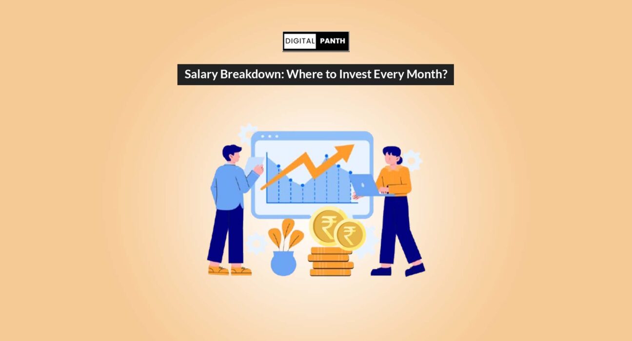 Salary breakdown showing where to invest money every month